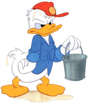 Donald Duck wet